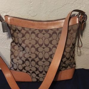 Coach Khaki Signature Shoulder Handbag